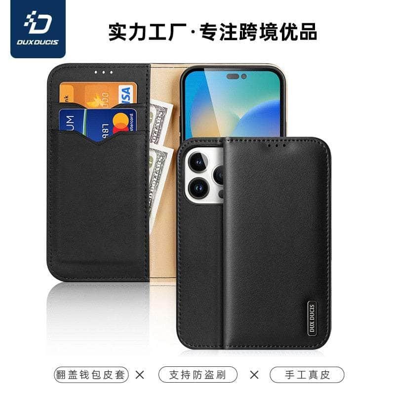 Casebuddy Dux Ducis Genuine Leather iPhone 14 Pro Max Wallet