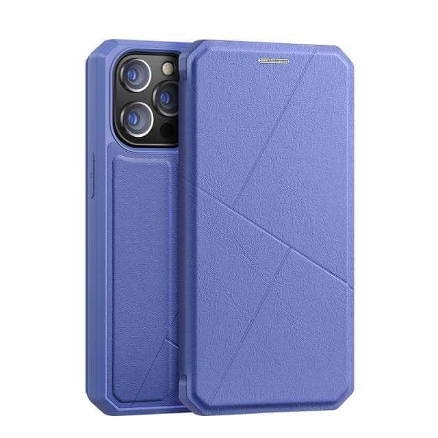 CaseBuddy Australia Casebuddy For iPhone13 Pro Max / Blue DUX DUCIS iPhone 13 Pro Max Skin X Magnetic Flip Leather Case