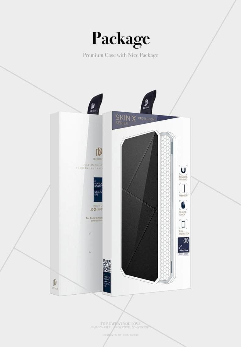 CaseBuddy Australia Casebuddy DUX DUCIS iPhone 13 Pro Max Skin X Magnetic Flip Leather Case