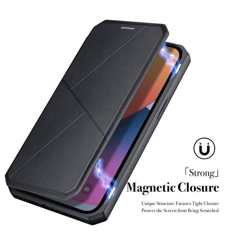 CaseBuddy Australia Casebuddy DUX DUCIS iPhone 13 & 13 Pro Skin X Magnetic Flip Leather Case