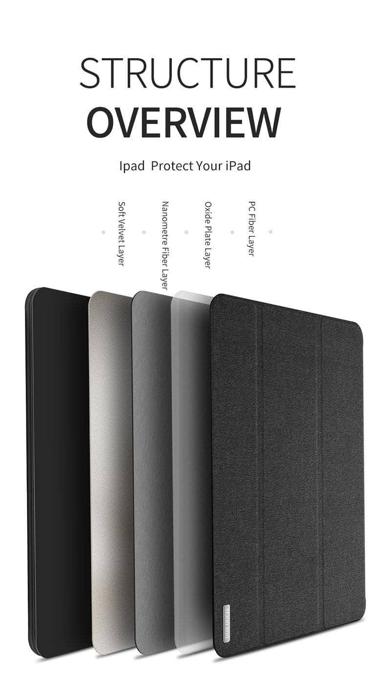 DUX DUCIS Smart Leather Look iPad Pro 12.9 2018 Stand Cover with Pencil Holder Coque - CaseBuddy