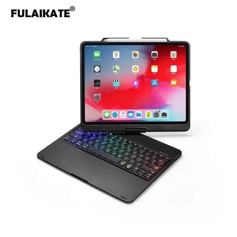 CaseBuddy Casebuddy FULAIKATE iPad Pro 12.9 2018 Rotate Bluetooth Wireless Keyboard Foldable Clamshell Pen Slot