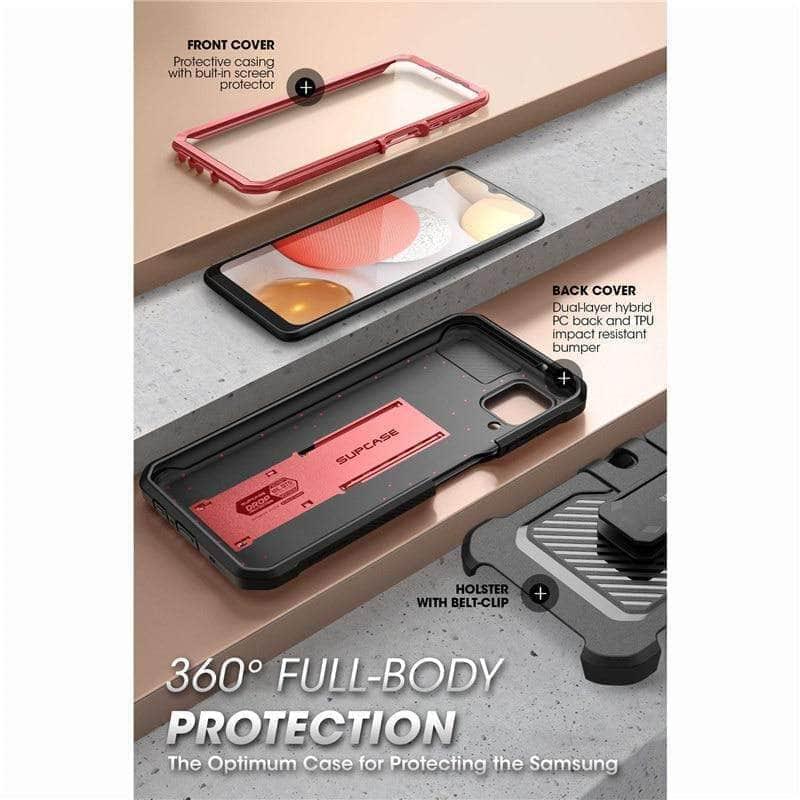 CaseBuddy Australia Casebuddy Galaxy A12 SUPCASE UB Pro Full-Body Rugged Holster Built-in Screen Protector Case