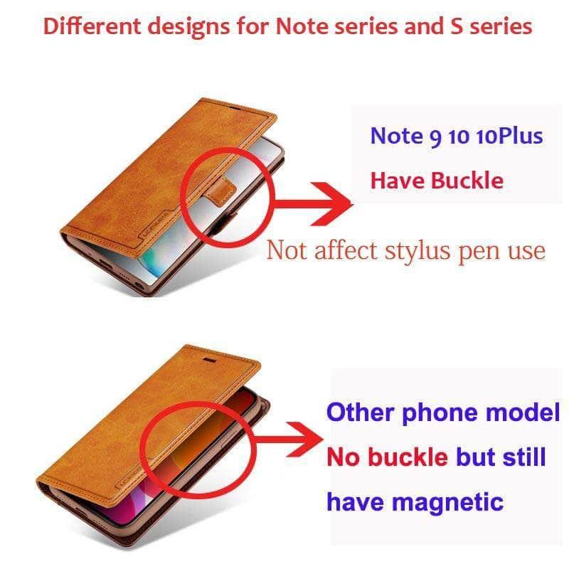 Galaxy Note 10 20 Ultra Book Flip Card Holder Case - CaseBuddy