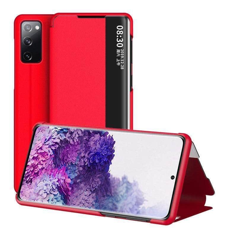CaseBuddy Australia Casebuddy Galaxy S20 FE Lite Side Smart Window View Leather Case