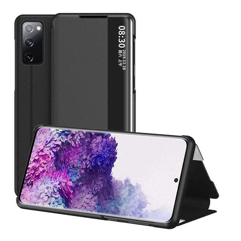 CaseBuddy Australia Casebuddy Galaxy S20 FE Lite Side Smart Window View Leather Case