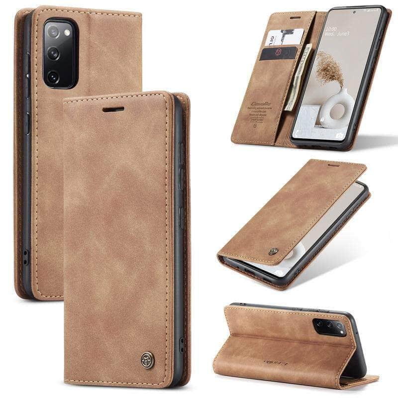 CaseBuddy Australia Casebuddy Galaxy S20 FE Lite Vintage Leather Flip Case