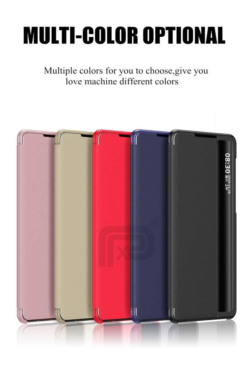 Galaxy S20 Note 20 Ultra Case Leather Smart View Window Flip Stand - CaseBuddy