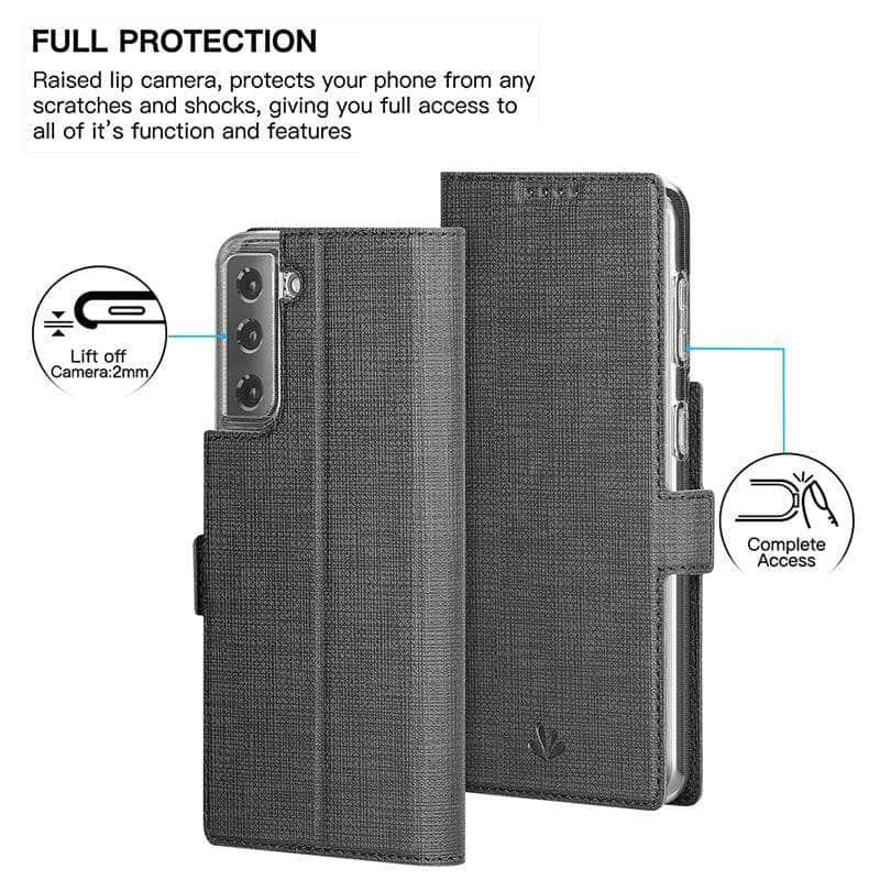 CaseBuddy Australia Casebuddy Galaxy S21 Luxury PU Leather Wallet Flip Cover