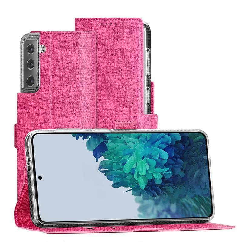 CaseBuddy Australia Casebuddy Galaxy S21 Luxury PU Leather Wallet Flip Cover