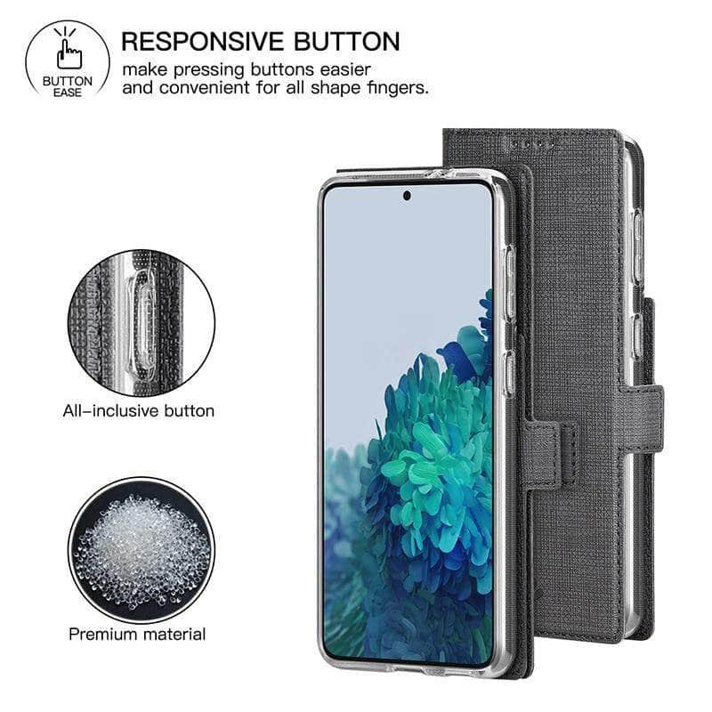 CaseBuddy Australia Casebuddy Galaxy S21 Luxury PU Leather Wallet Flip Cover