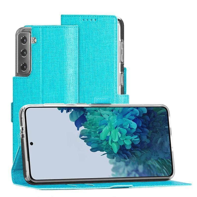 CaseBuddy Australia Casebuddy Galaxy S21 Luxury PU Leather Wallet Flip Cover