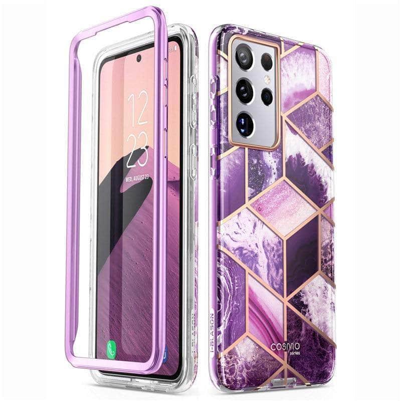 CaseBuddy Australia Casebuddy Galaxy S21 Ultra I-BLASON Cosmo Full-Body Glitter Marble Cover