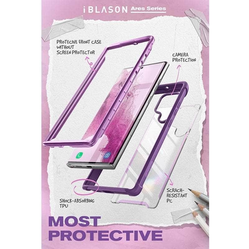CaseBuddy Australia Casebuddy Galaxy S22 Ultra I-BLASON Ares Full-Body Rugged Bumper Cover