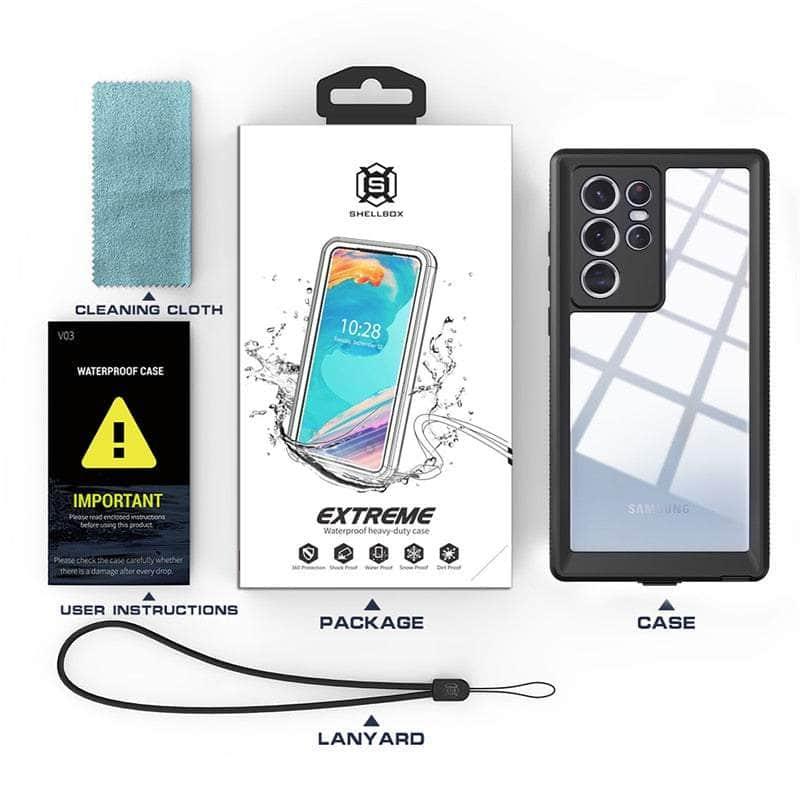 CaseBuddy Australia Casebuddy Galaxy S22 Ultra IP68 Waterproof Full Protective Built-in Screen Protector Case