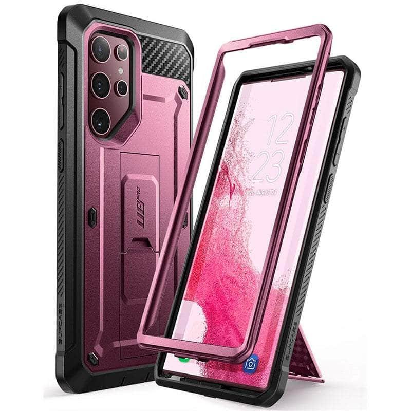 Casebuddy PC + TPU / Wine Galaxy S22 Ultra SUPCASE UB Pro Full-Body Holster