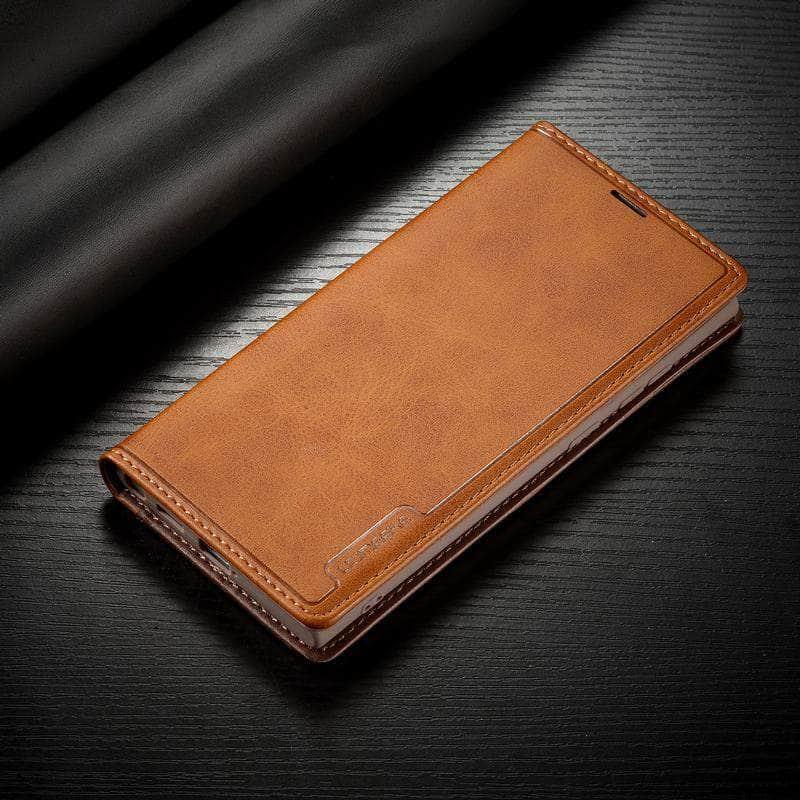 Casebuddy Galaxy S23 Luxury Magnetic Real Leather Wallet