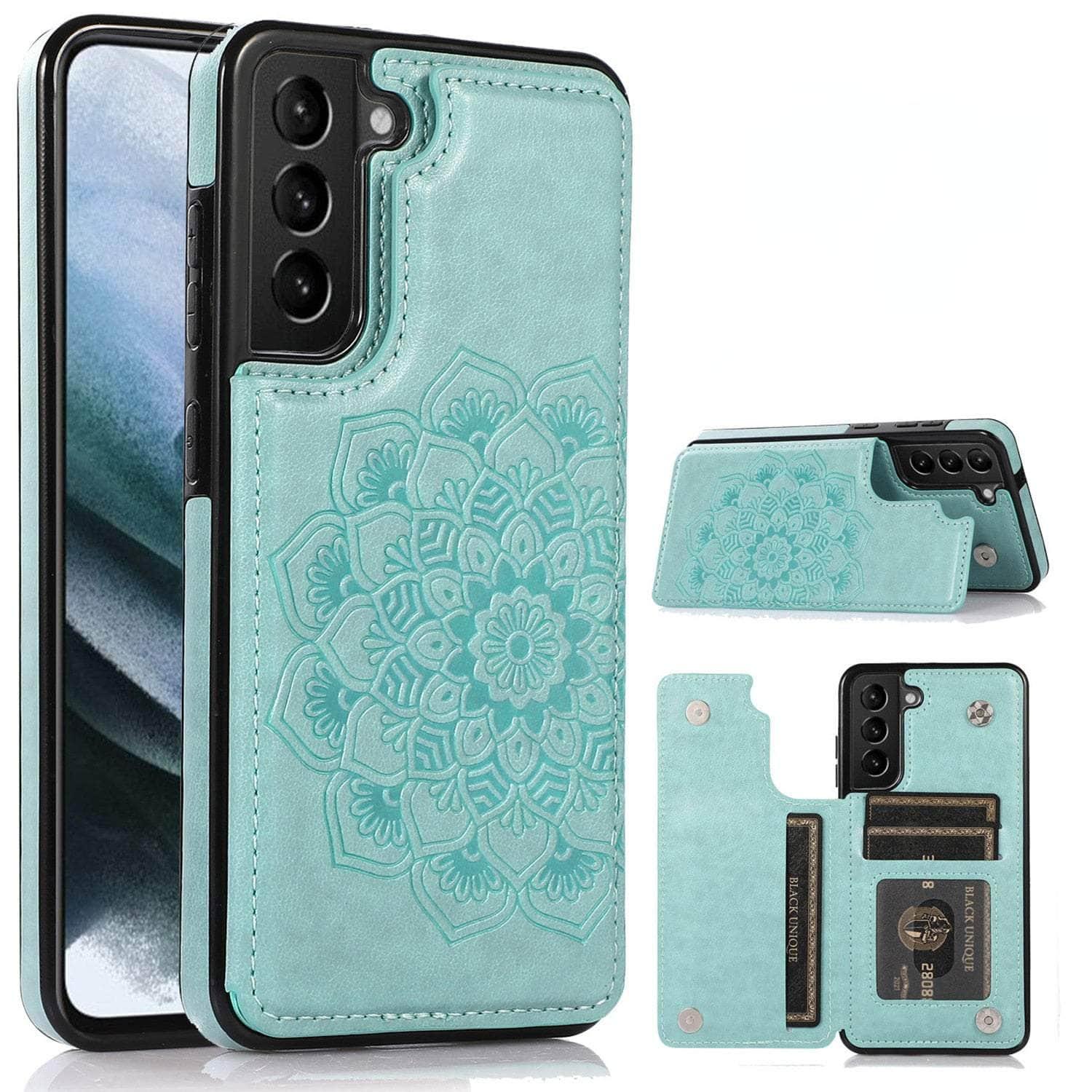 Casebuddy Galaxy S23 Mandala Floral Flip Leather Wallet