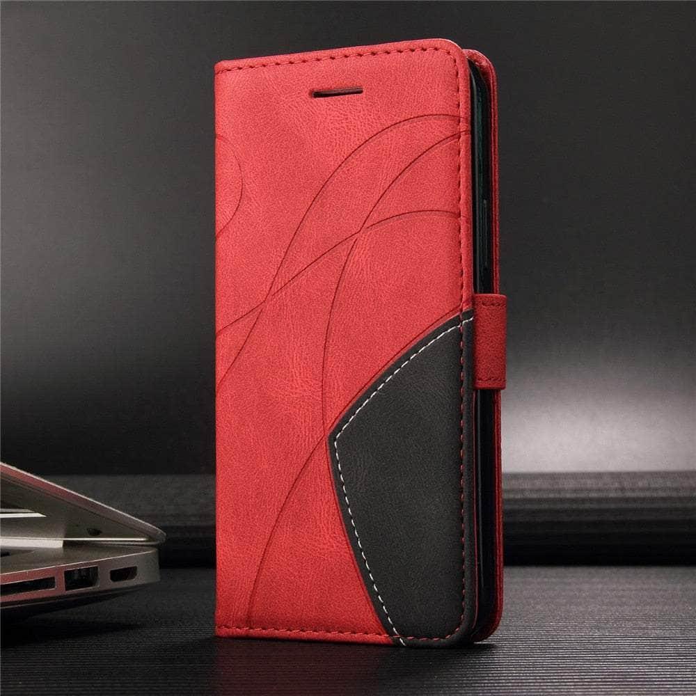 Casebuddy Red / Samsung S23 Plus Galaxy S23 Plus Wallet Leather Luxury Cover