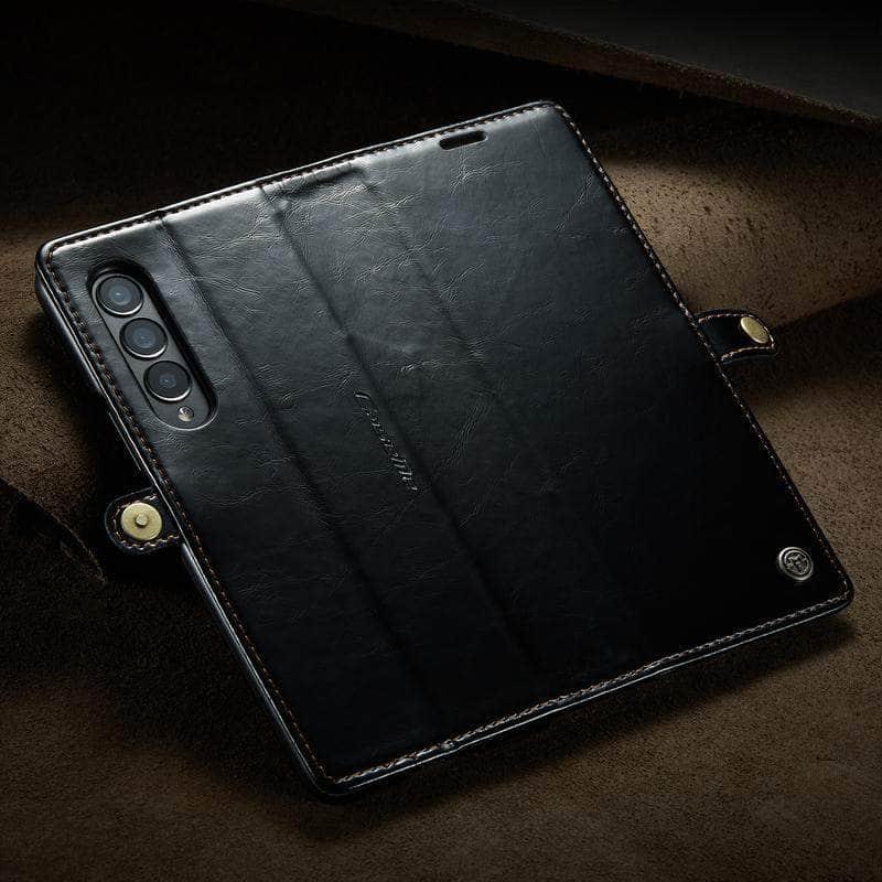 Casebuddy Galaxy S23 Ultra Leather Flip Wallet Case