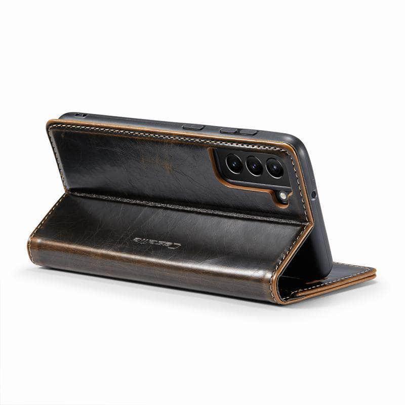 Casebuddy Galaxy S23 Ultra Leather Flip Wallet Case