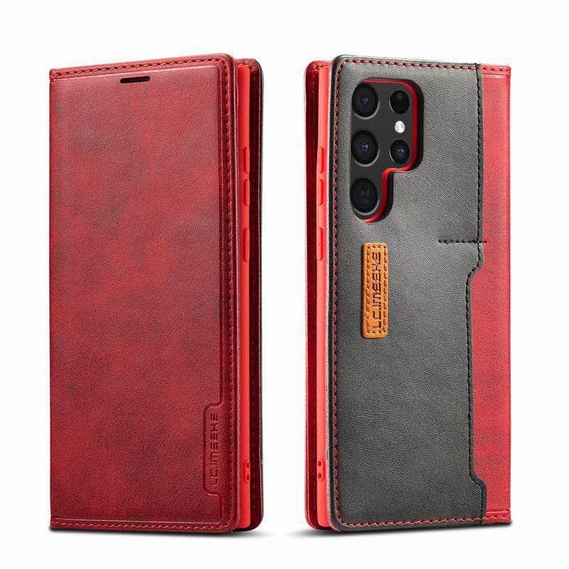 Casebuddy Galaxy S23 Ultra Luxury Magnetic Real Leather Wallet