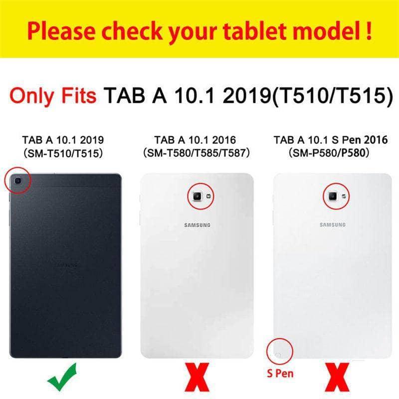 Galaxy Tab A 10.1 2019 T510 T515 SM-T510 Heavy Duty Armor Hybrid Anti-knock Silicon Hard Back Shell - CaseBuddy