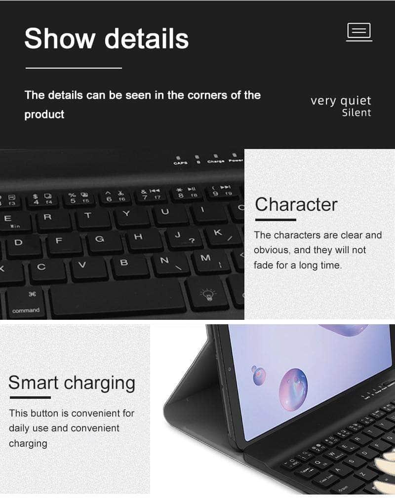 Galaxy Tab A 8.4 T307 2020 Backlit Bluetooth Wireless Keyboard Case - CaseBuddy