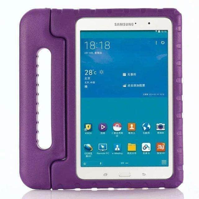CaseBuddy Australia Casebuddy Purple Galaxy Tab A A2 10.5 2018 SM T590 Children Safe Rugged Proof Thick EVA Foam Handle Stand Protective Case