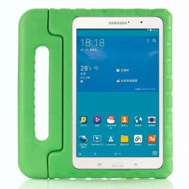 CaseBuddy Australia Casebuddy green Galaxy Tab A A2 10.5 2018 SM T590 Children Safe Rugged Proof Thick EVA Foam Handle Stand Protective Case