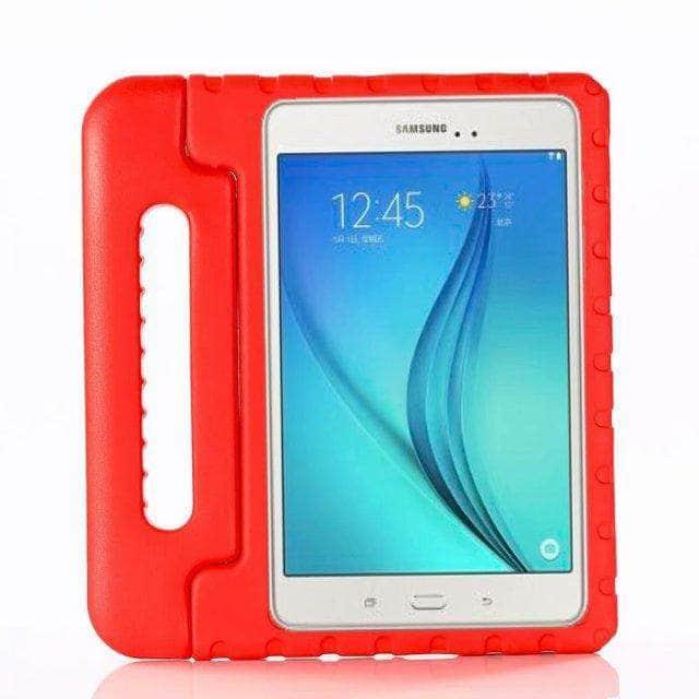 CaseBuddy Australia Casebuddy Red Galaxy Tab A A2 10.5 2018 SM T590 Children Safe Rugged Proof Thick EVA Foam Handle Stand Protective Case
