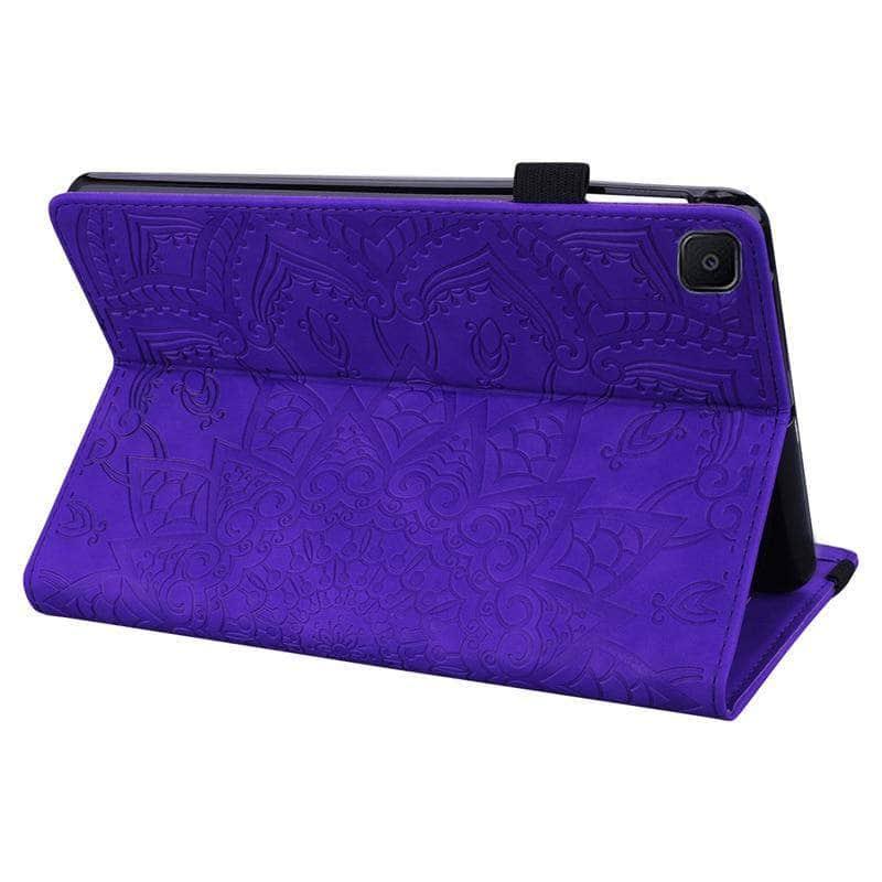 Galaxy Tab A7 10.4 2 T500 T505 Classic Flower Leather Cover - CaseBuddy