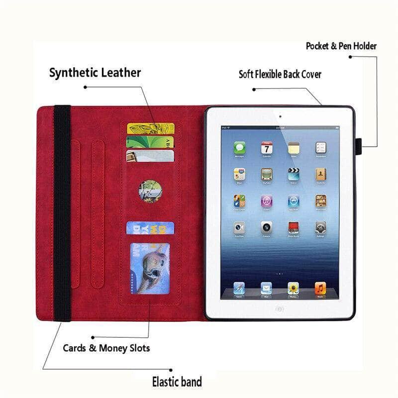 Galaxy Tab A7 10.4 2 T500 T505 Classic Flower Leather Cover - CaseBuddy