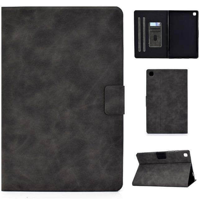 CaseBuddy Australia Casebuddy Dark gray / Tab A7 10.4 T500 Galaxy Tab A7 10.4 2 T500 T505 Leather Tablet Flip Stand Shell