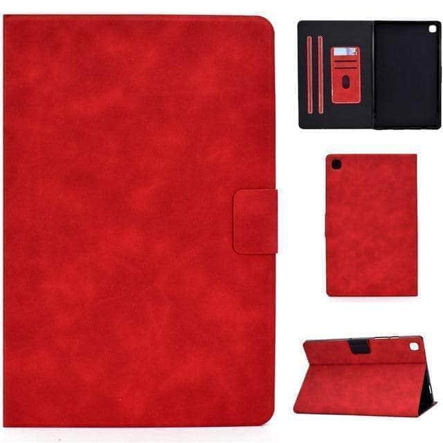 CaseBuddy Australia Casebuddy Red / Tab A7 10.4 T500 Galaxy Tab A7 10.4 2 T500 T505 Leather Tablet Flip Stand Shell