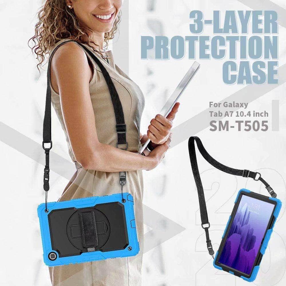CaseBuddy Australia Casebuddy Galaxy Tab A7 Case 10.5 T500 T505 Heavy Duty Shockproof Rugged Hybrid Protective Case