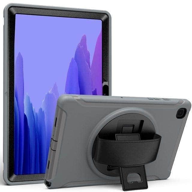 CaseBuddy Australia Casebuddy Gray Galaxy Tab A7 Case 10.5 T500 T505 Rotation Tablet Shockproof Hard Heavy Duty Case
