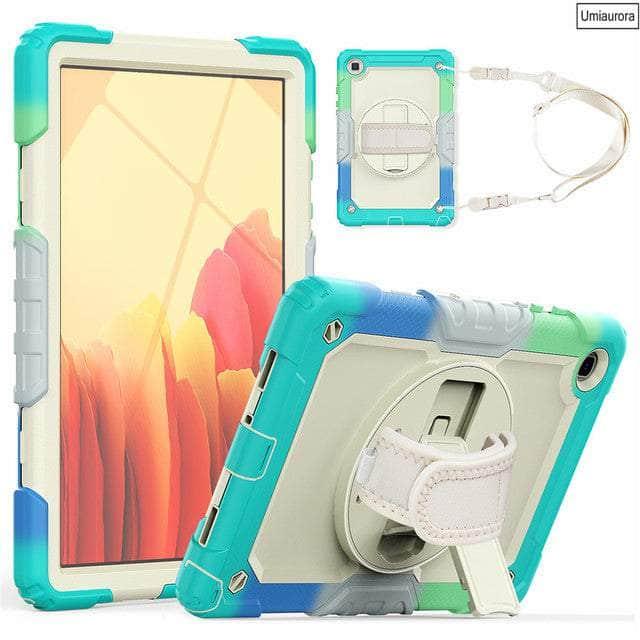 CaseBuddy Australia Casebuddy 03 Rainbow Blue / Tab A8 10.5 X200 Galaxy Tab A8 10.5 (2022) Kids Shock Proof Stand Cover