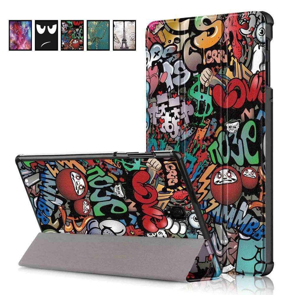 Galaxy Tab S4 10.5 Fashion Print Leather Look Kickstand Case - CaseBuddy