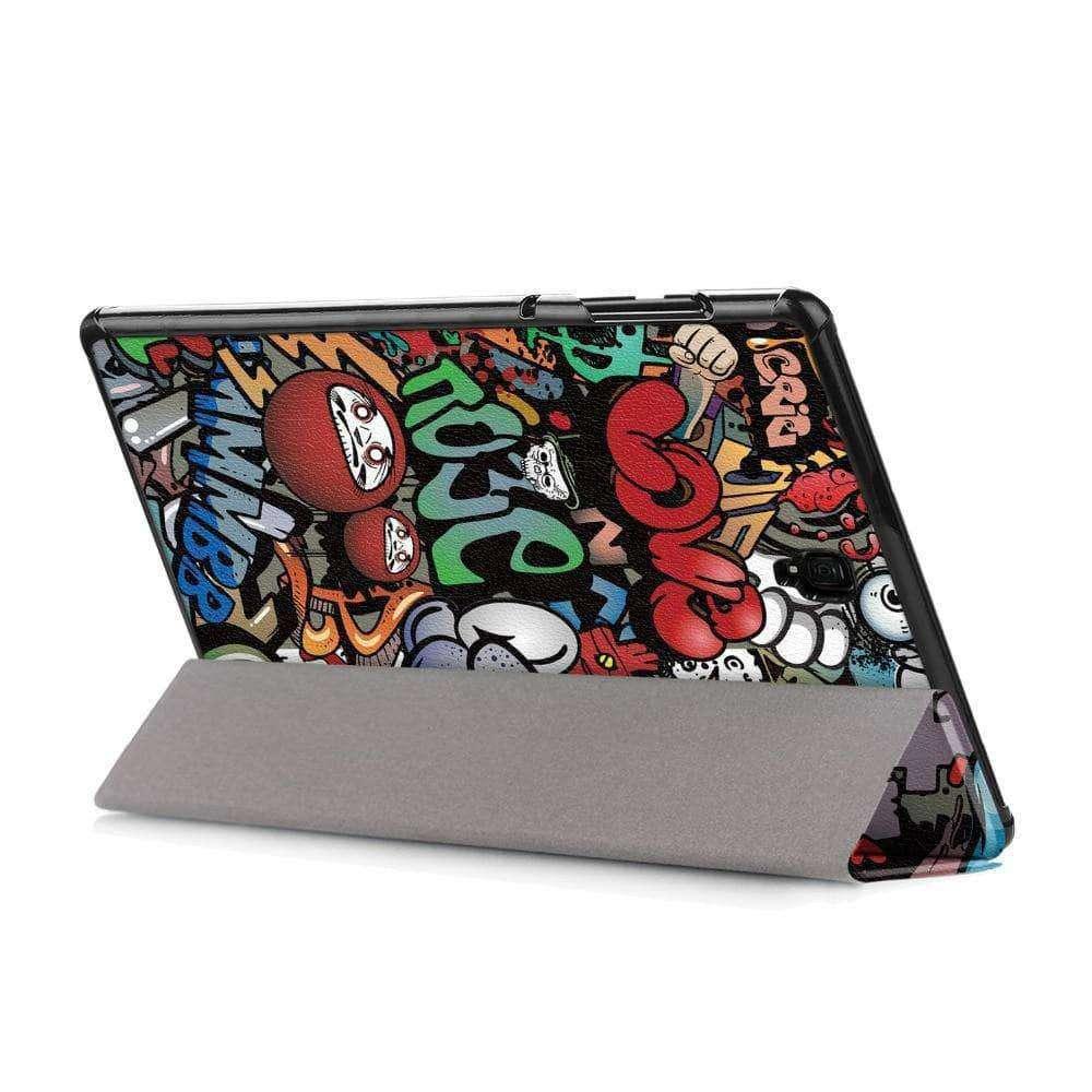 Galaxy Tab S4 10.5 Fashion Print Leather Look Kickstand Case - CaseBuddy