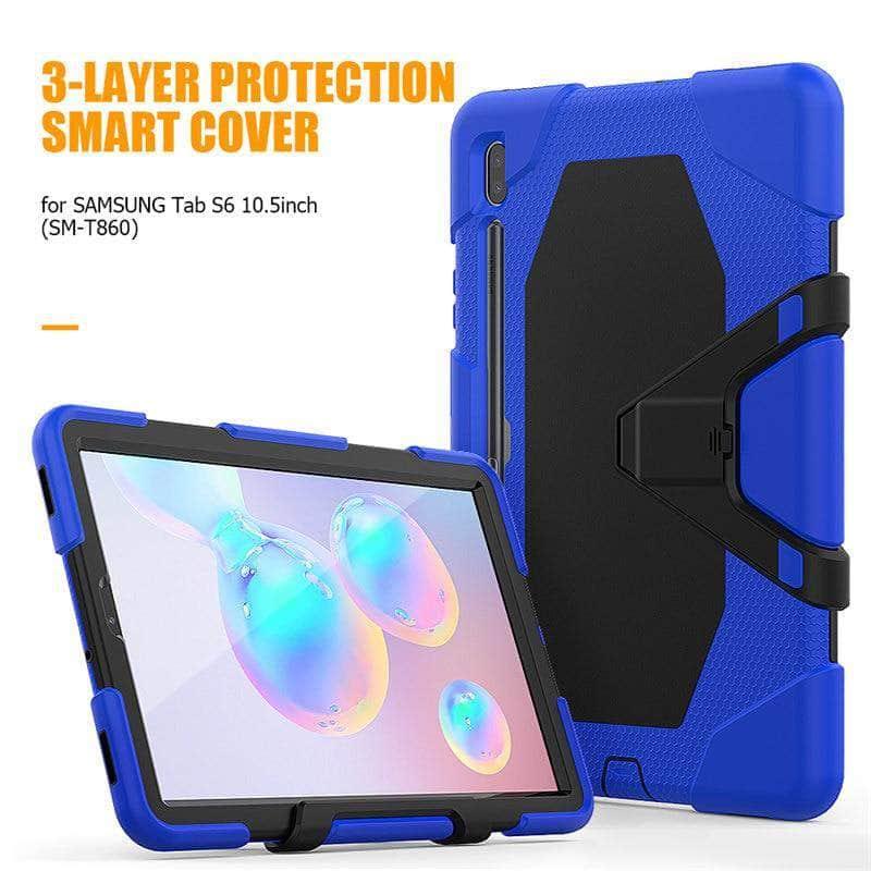 Galaxy Tab S6 10.5 2019 T860 T865 Kids Safe Shockproof Heavy Duty Silicone Hard Stand - CaseBuddy