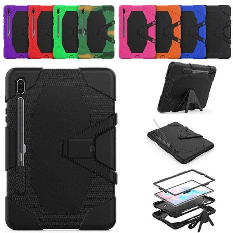 Galaxy Tab S6 10.5 2019 T860 T865 Kids Safe Shockproof Heavy Duty Silicone Hard Stand - CaseBuddy