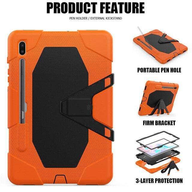 Galaxy Tab S6 10.5 2019 T860 T865 Kids Safe Shockproof Heavy Duty Silicone Hard Stand - CaseBuddy