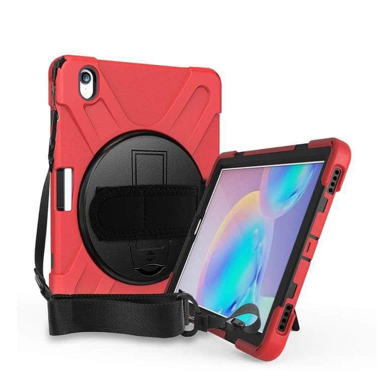Galaxy Tab S6 10.5 2019 T860 T865 Rugged Hybrid Stand Cover Handle Rotate Pencil Holder Kids - CaseBuddy