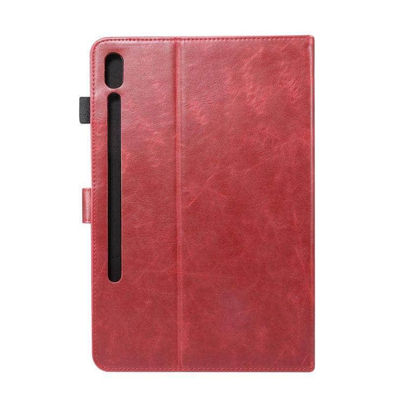 Galaxy Tab S6 10.5 T860 T865 Leather Look Stand Shell - CaseBuddy