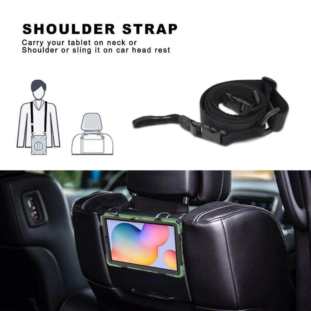 CaseBuddy Australia Casebuddy Galaxy Tab S6 Lite 10.4 P610 P615 360 Rotatable Shockproof Case Hand Shoulder Strap