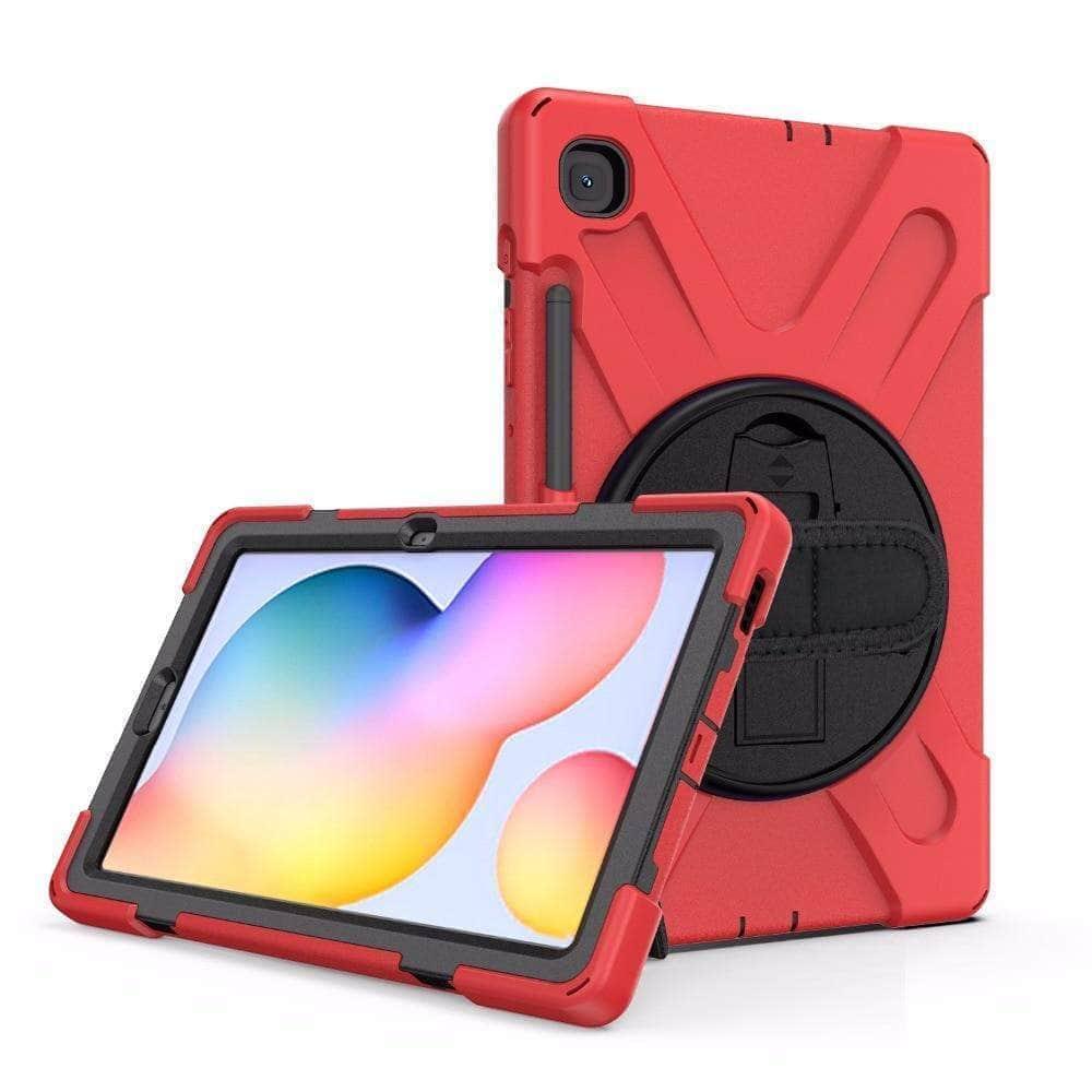 CaseBuddy Australia Casebuddy Galaxy Tab S6 Lite 10.4 P610 P615 360 Rotatable Shockproof Case Hand Shoulder Strap