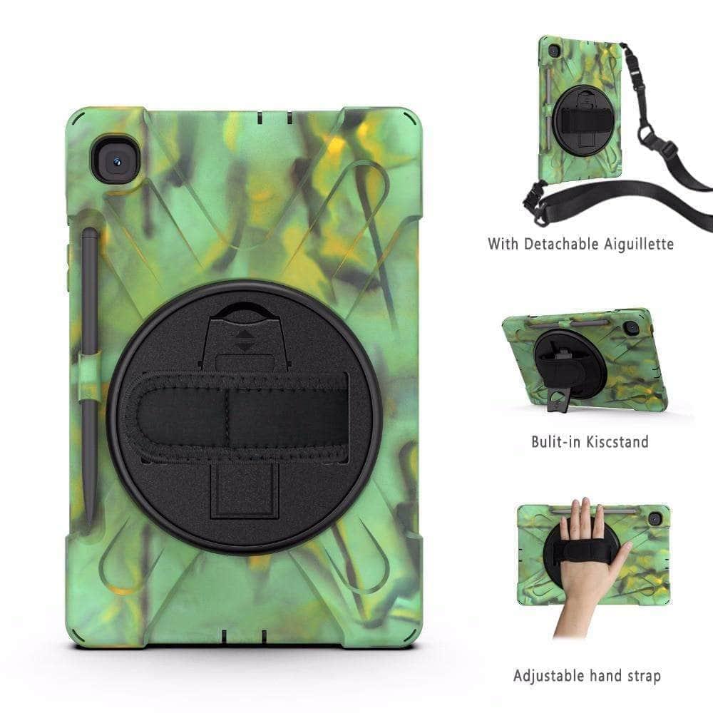 CaseBuddy Australia Casebuddy Galaxy Tab S6 Lite 10.4 P610 P615 360 Rotatable Shockproof Case Hand Shoulder Strap