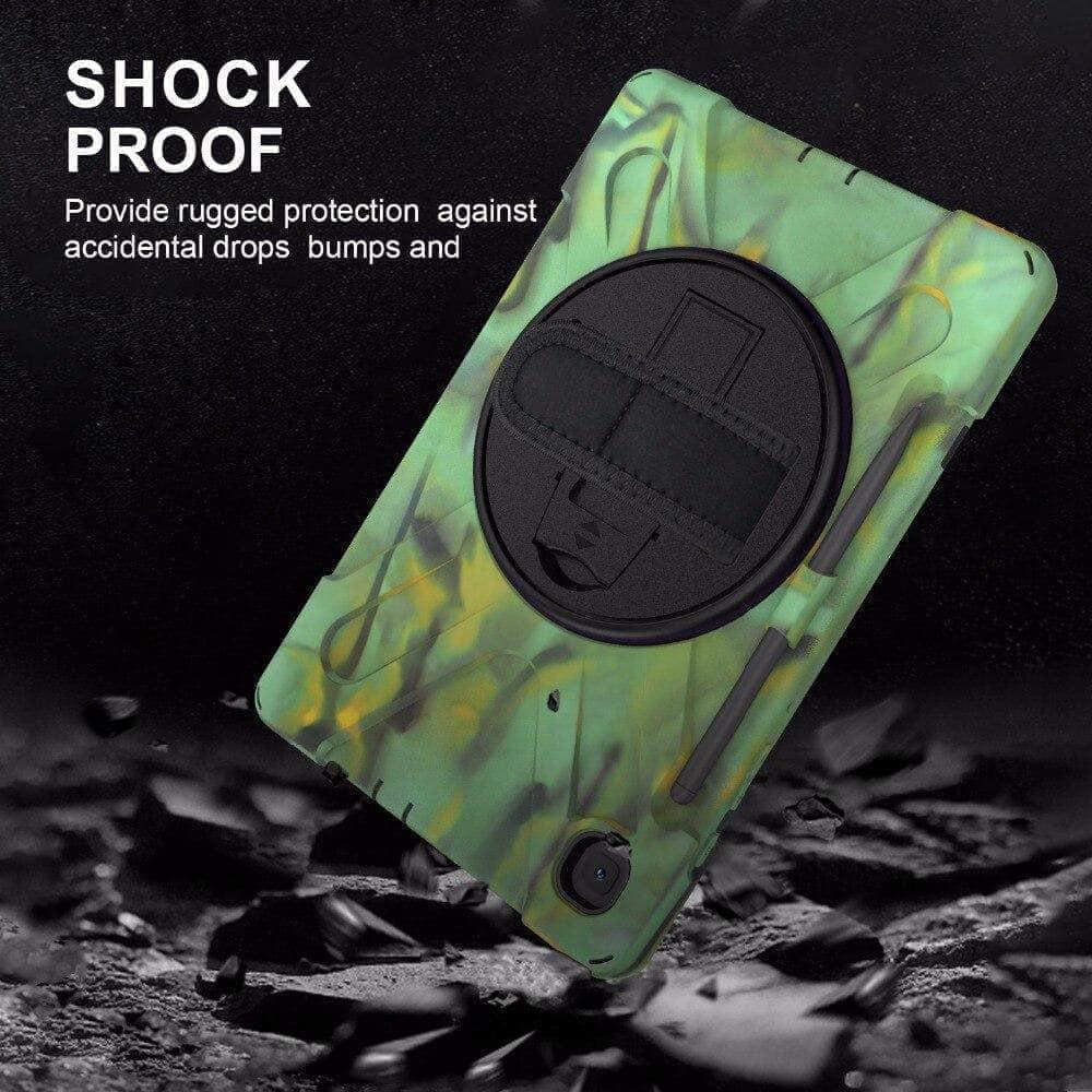 CaseBuddy Australia Casebuddy Galaxy Tab S6 Lite 10.4 P610 P615 360 Rotatable Shockproof Case Hand Shoulder Strap