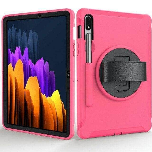 CaseBuddy Australia Casebuddy Pink Galaxy Tab S7 11 T870 T875 Rugged Heavy Duty Tablet Stand Case